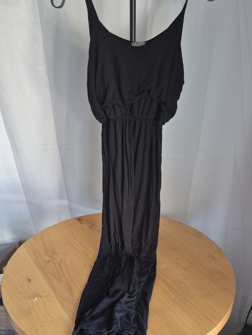 Olivia Rae Black Sleeveless Maxi Dress with Elastic Waist